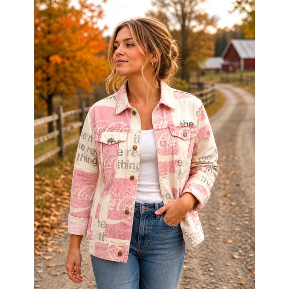 Free People Jackets & Blazers - Free People Rolla's Coca Cola Denim Jacket Multi size S